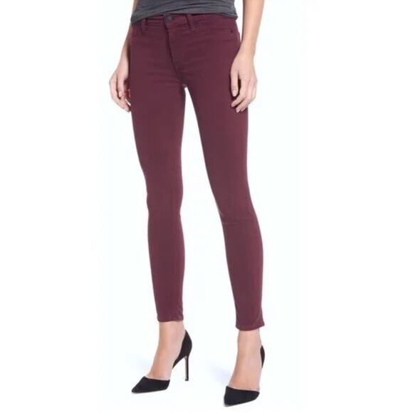 Vince Skinny Jeans in Shiraz Burgundy Size 29 NWT - Picture 1 of 11
